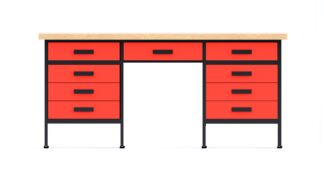 stół do warsztatu z szufladami. stół warsztatowy mt6-9s