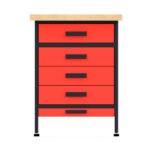 stół warsztatowy wb1a1 czerwony