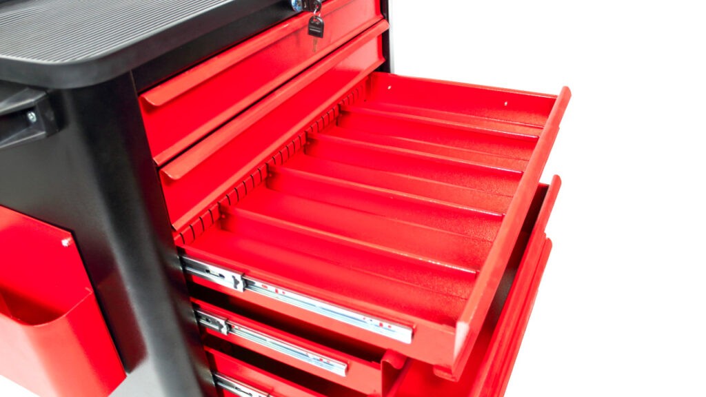 szuflady narzędziowe - malowanie proszkowe