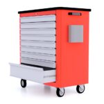 wózek warsztatowy na kółkach skrętnych narzędziowy