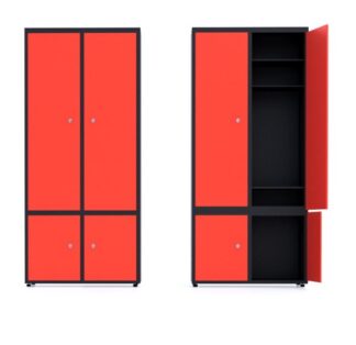 metalowa szafka bhp czerwona